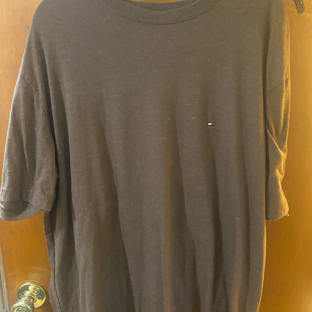 Tommy Hilfiger Men's Dark Brown Short Sleeve Tee